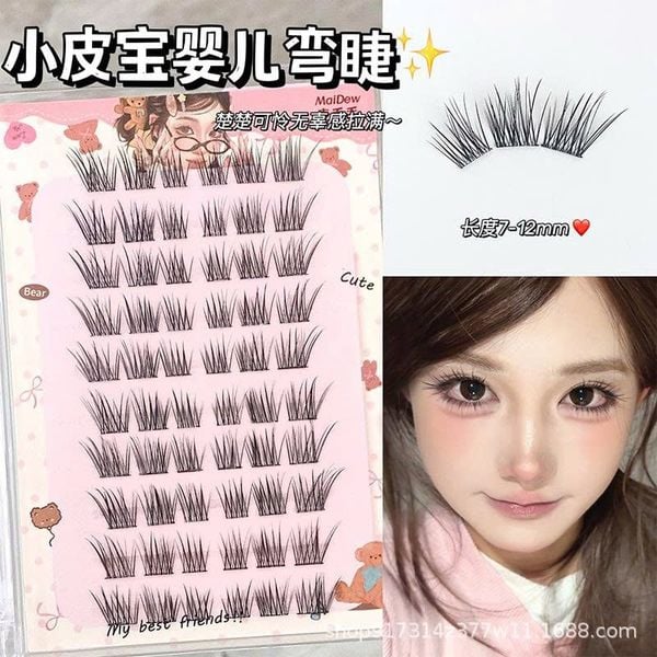 MaiDew Mi Giả Sẵn Keo 8 Hàng Dáng Baby Curl- MAID05
