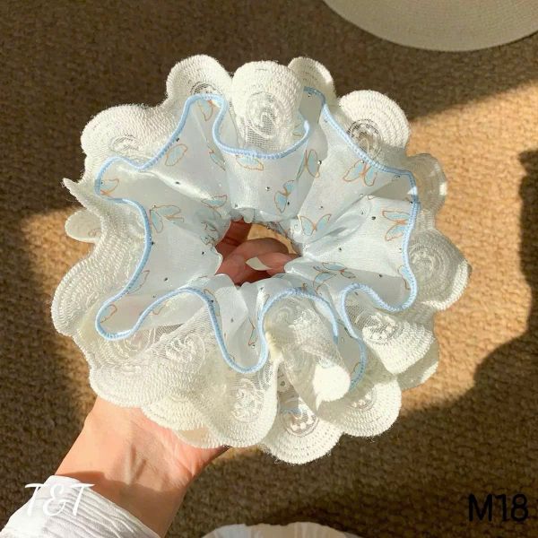 Scrunchies ren in bướm m18