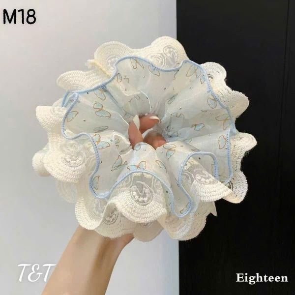Scrunchies ren in bướm m18