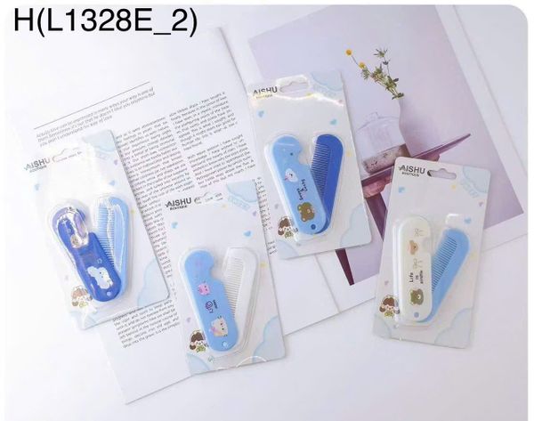 Gương lược gấp gọn tone xanh