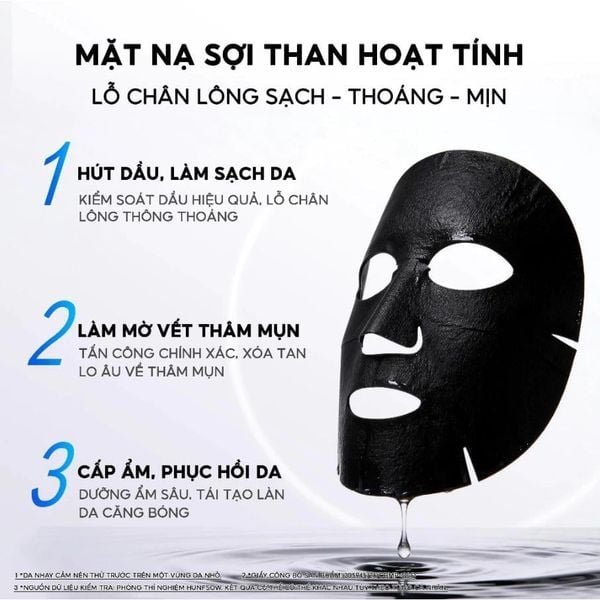 Mặt nạ B3 Hunfsow trị da dầu dễ lên mụn, cấp ẩm chuyên sâu, giảm mụn làm dịu da, se khít lỗ chân lông