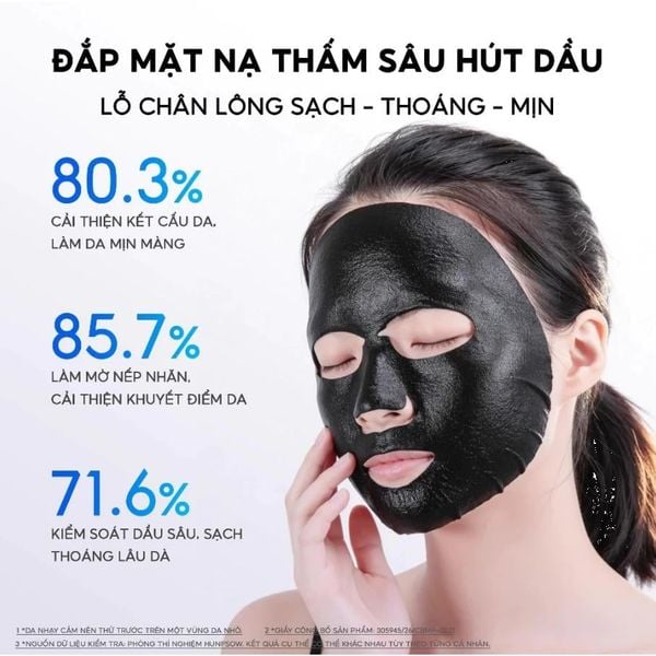 Mặt nạ B3 Hunfsow trị da dầu dễ lên mụn, cấp ẩm chuyên sâu, giảm mụn làm dịu da, se khít lỗ chân lông