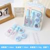 Bộ chiết mỹ phẩm cute xanh hồng 6 chi tiết