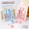 Bộ chiết mỹ phẩm cute xanh hồng 6 chi tiết