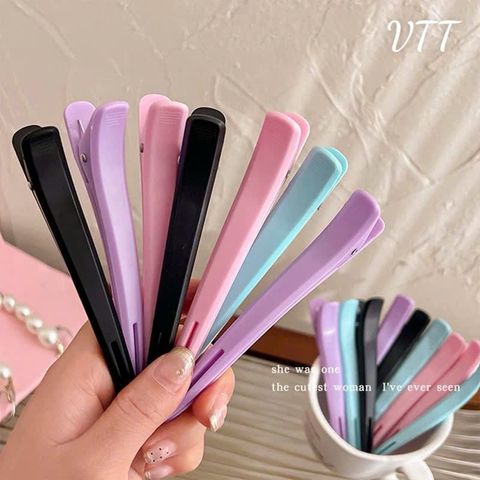 Kẹp mỏ vịt dài màu trơn