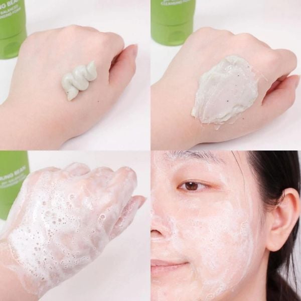Sữa Rửa Mặt Đậu Xanh Cân Bằng Độ PH Beplain Mung Bean PH-Balanced Cleansing Foam 160ml