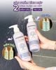 Bộ Dầu Gội Và Dầu Xả 2in1 Trị Gàu & Kiềm Dầu Biotin & Collagen Voudioty 1000ml (Tím)