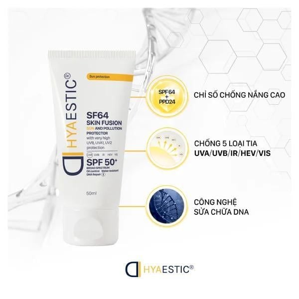 Kem Chống Nắng Hyaestic SF64 Skin Fusion Sun And Pollution Protector Bảo Vệ Da