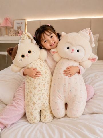 Gối ôm các con vật bụng họa tiết 100cm