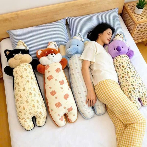Gối ôm các con vật bụng họa tiết 100cm