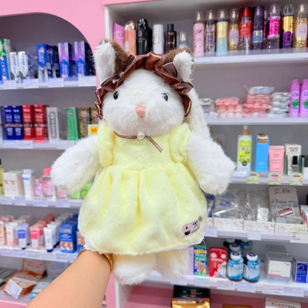 Thỏ mặc váy đeo bờm 40cm