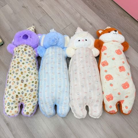 Gối ôm các con vật bụng họa tiết 100cm