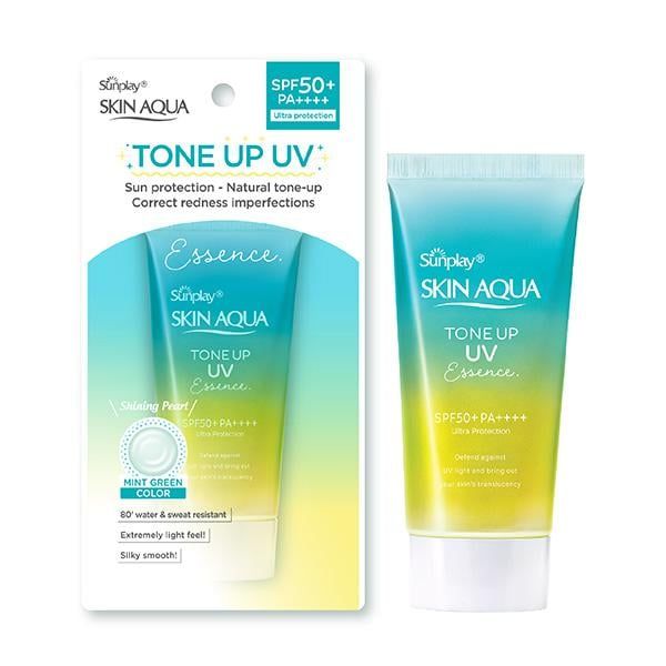 Tinh chất chống nắng hiệu chỉnh sắc da - Sunplay Skin Aqua Tone Up UV Essence Mint Green