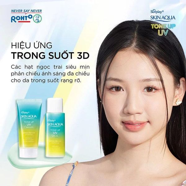 Tinh chất chống nắng hiệu chỉnh sắc da - Sunplay Skin Aqua Tone Up UV Essence Mint Green