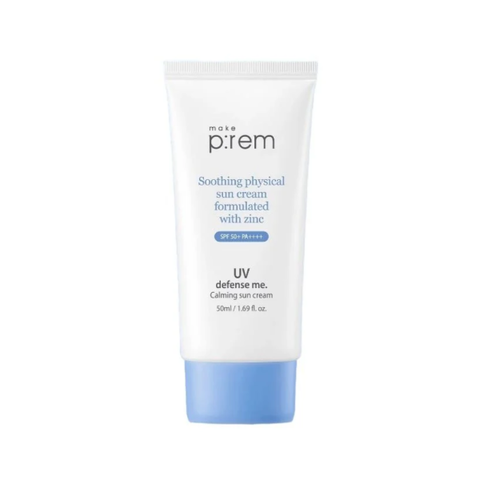 Kem Chống Nắng Make p:rem Vật Lý Cho Da Nhạy Cảm 50ml UV Defense Me. Calming Sun Cream SPF50+ PA++++