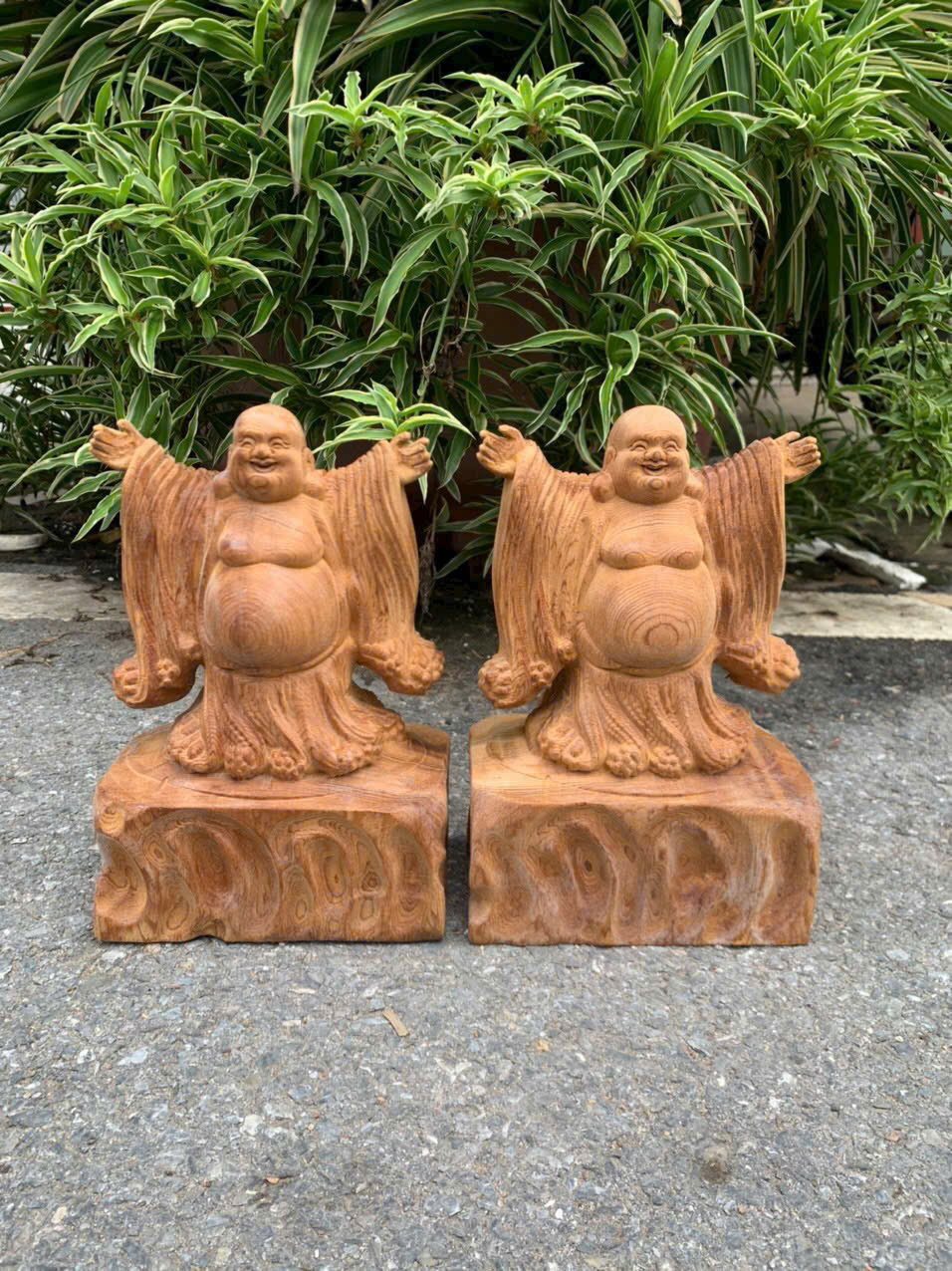 Tượng Di Lặc Nghênh Hỷ Tứ Phương gỗ ngọc am phong thủy