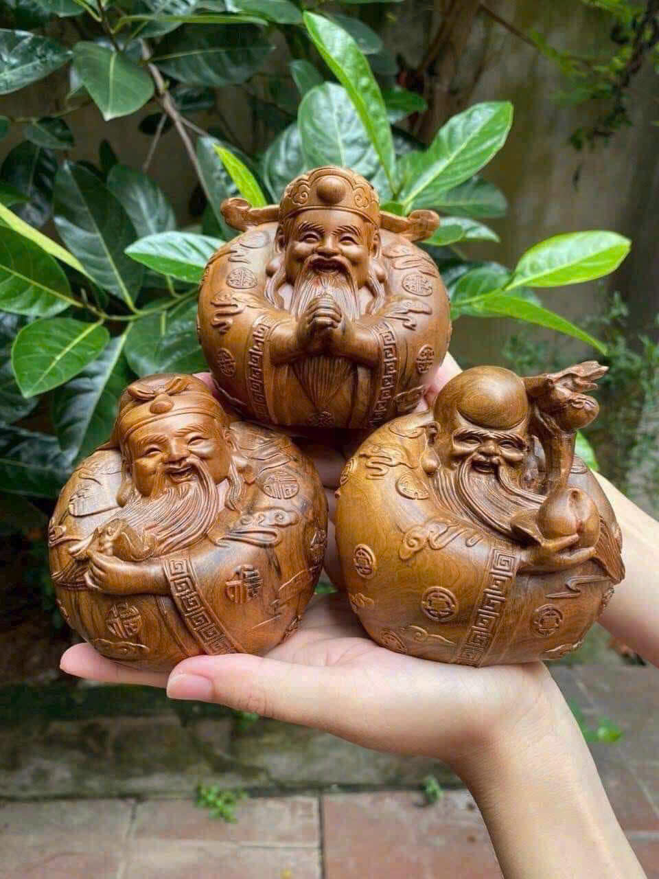 Bộ Tam Đa trứng gỗ bách xanh Mộc Châu thơm ngát