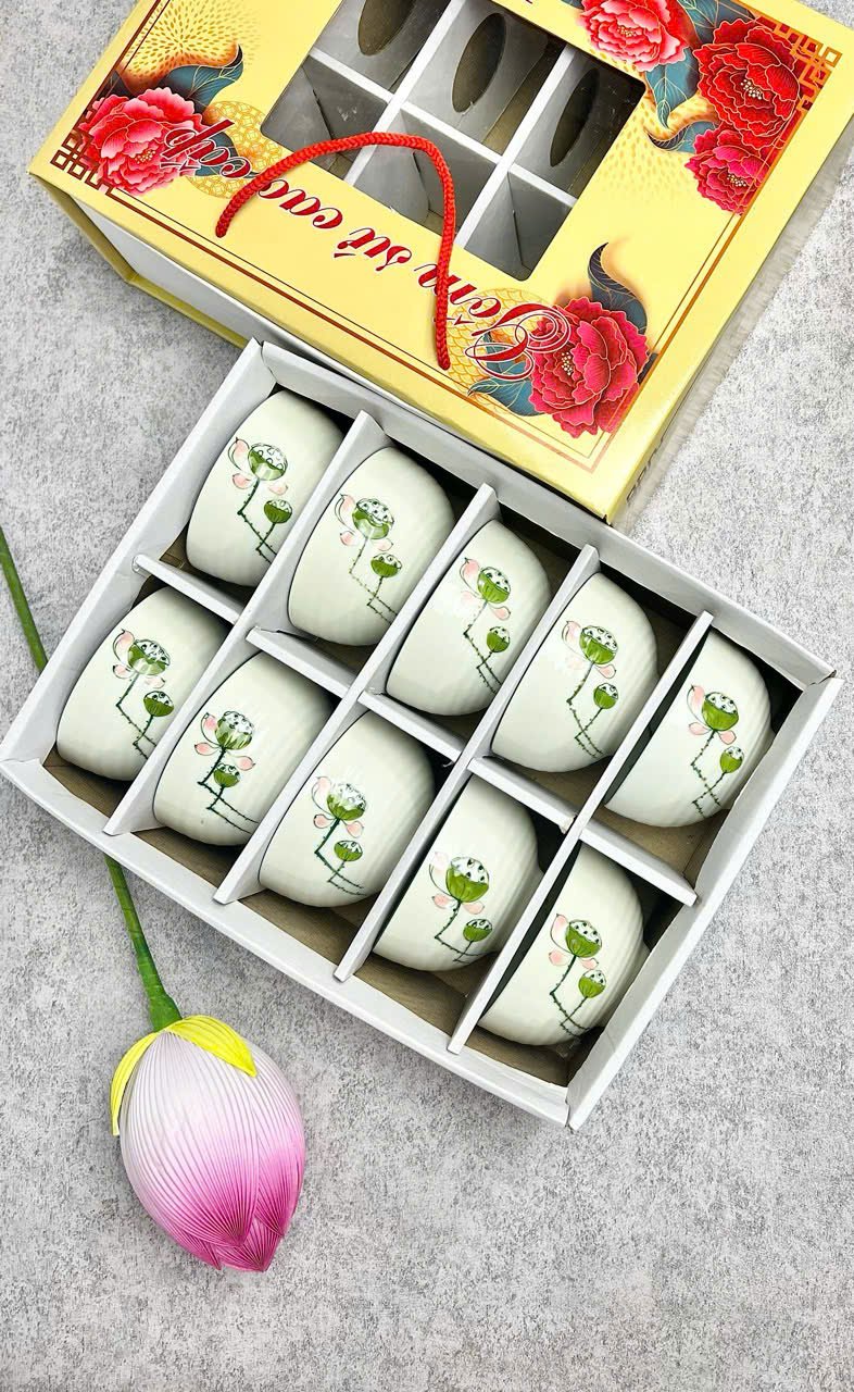 Bát cơm Bát Tràng vẽ tay tráng men 3 lớp