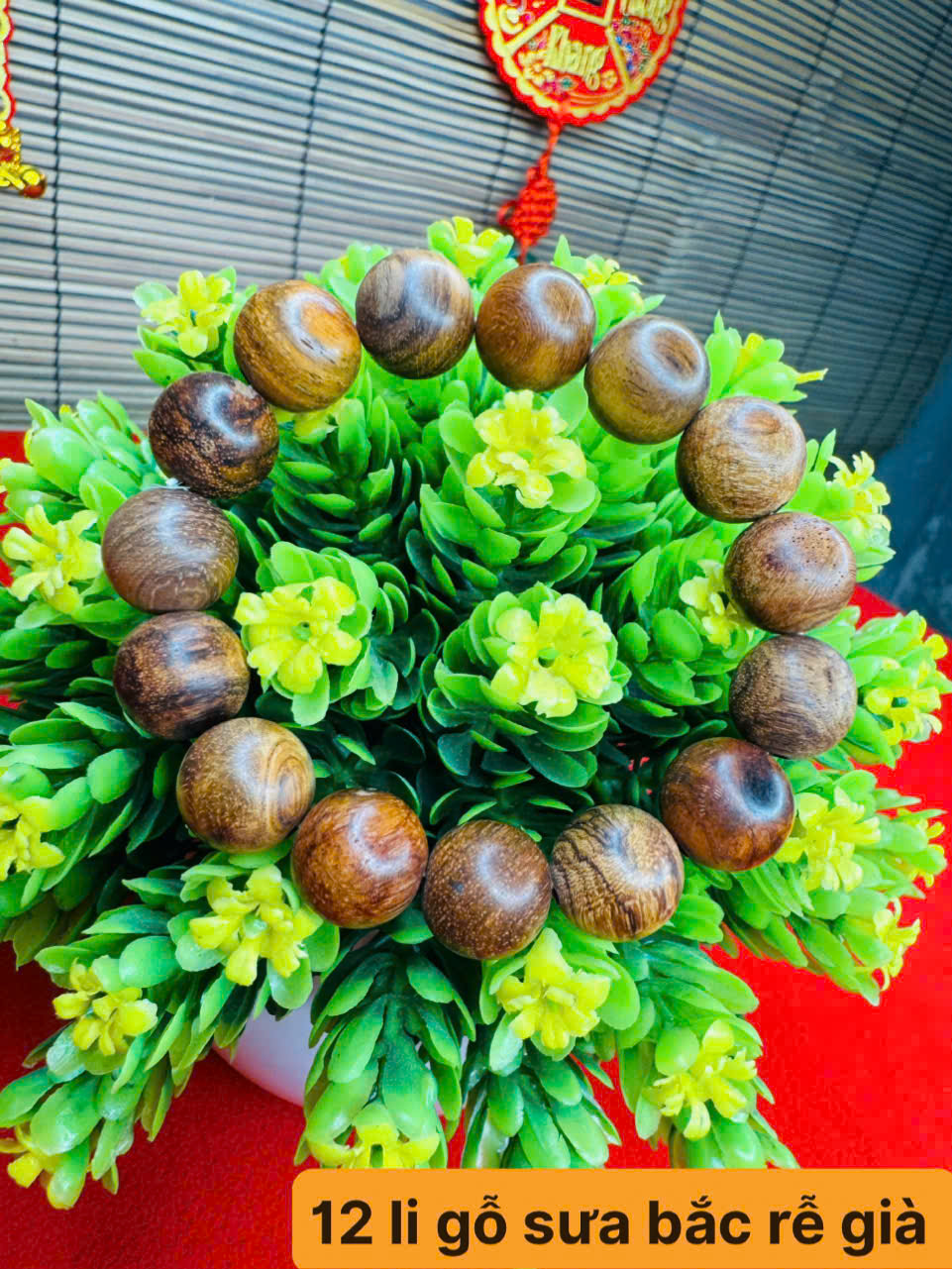 Vòng tay gỗ sưa Bắc hàng rễ già cao cấp – size 12li tuyển chọn