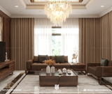 BIỆT THỰ NGOẠI THÀNH PHÚ XUYÊN - NỘI THẤT GỖ ÓC CHÓ