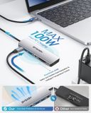  Hub chuyển đổi BYEASY 7-IN-1 USB-C: 4K HDMI, SD/TF Reader, 100W PD Ultra Slim Adapter 