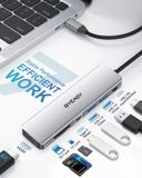  Hub chuyển đổi BYEASY 7-IN-1 USB-C: 4K HDMI, SD/TF Reader, 100W PD Ultra Slim Adapter 