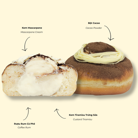 Bánh Doughnut The Spectacular Italian Tiramisu