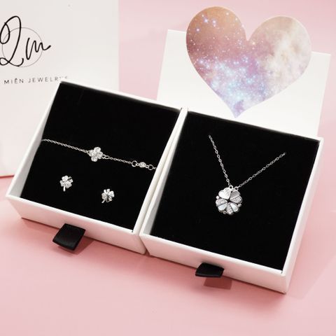 SET Quà Tặng Trang Sức Cao Cấp Cỏ Bốn Lá