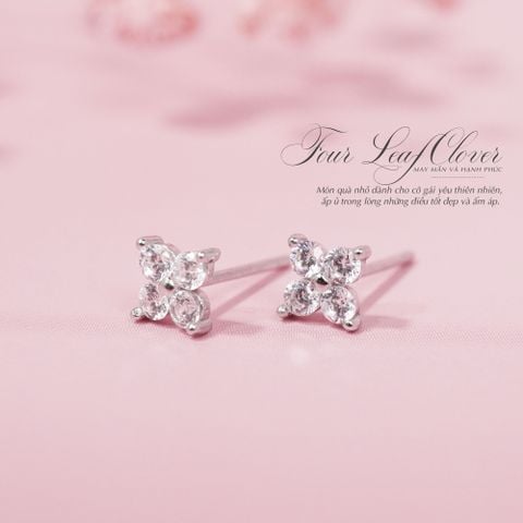 SET Quà Tặng Trang Sức Cao Cấp Cỏ Bốn Lá Đính Đá