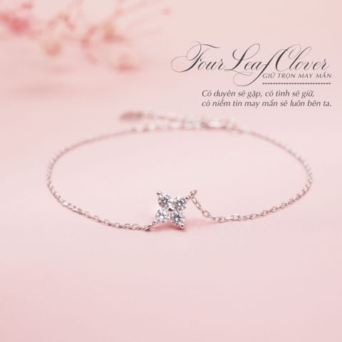 SET Quà Tặng Trang Sức Cao Cấp Cỏ Bốn Lá Đính Đá