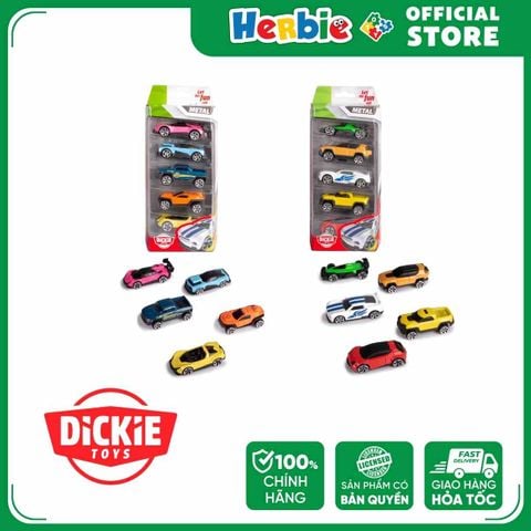 Bộ 5 Đồ Chơi Xe Mô Hình DICKIE TOYS Die-cast Vehicles 5 Pack 203331001 - Herbie Toys