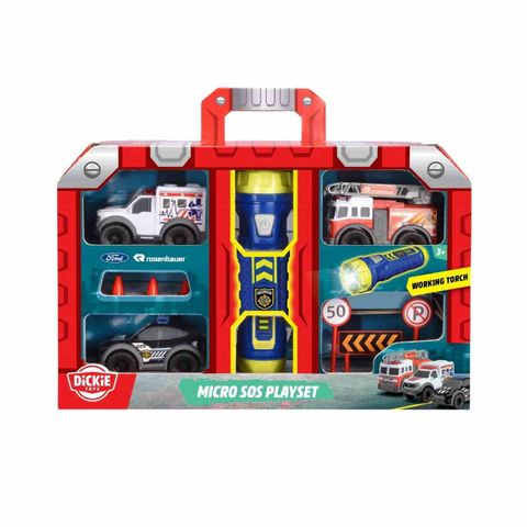 Bộ Đồ Chơi Xe Cứu Hộ DICKIE TOYS Micro SOS Playset 203714024 - Herbie Toys