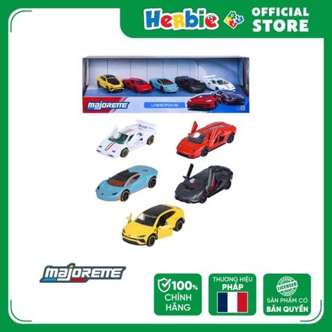 Bộ 5 Đồ Chơi Xe Mô Hình MAJORETTE Lamborghini 5 Pieces Giftpack 8502105001 1:64 Diecast - Herbie Toys