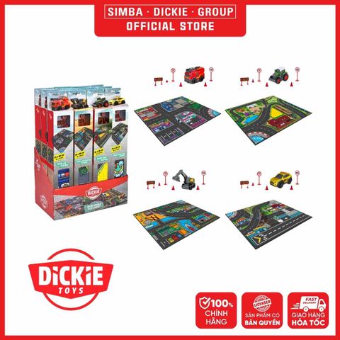 Bộ Đồ Chơi Xe Thảm Sàn Thành Phố DICKIE TOYS Micro World Playmat 203746018 - Simba Toys Vietnam