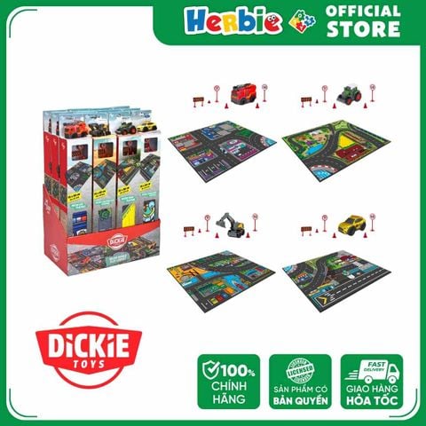 Bộ Đồ Chơi Xe Thảm Sàn Thành Phố DICKIE TOYS Micro World Playmat 203746018 - Herbie Toys