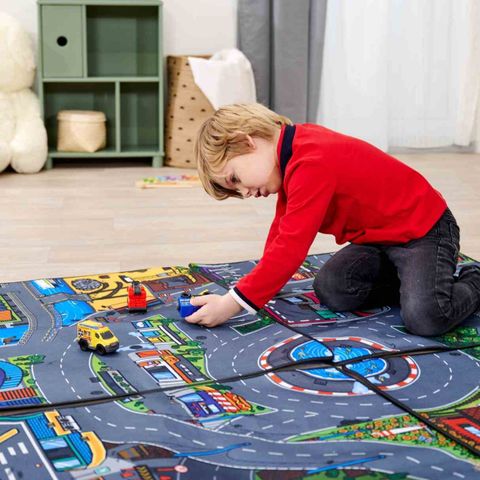 Bộ Đồ Chơi Xe Thảm Sàn Thành Phố DICKIE TOYS Micro World Playmat 203746018 - Herbie Toys