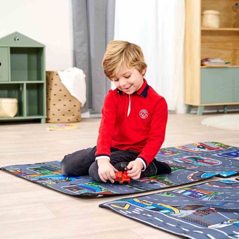 Bộ Đồ Chơi Xe Thảm Sàn Thành Phố DICKIE TOYS Micro World Playmat 203746018 - Herbie Toys
