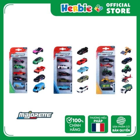 Bộ 5 Đồ Chơi Xe Mô Hình MAJORETTE Street Cars 5 Pieces Set 1:64 Diecast Model Car 8501004000 - Herbie Toys