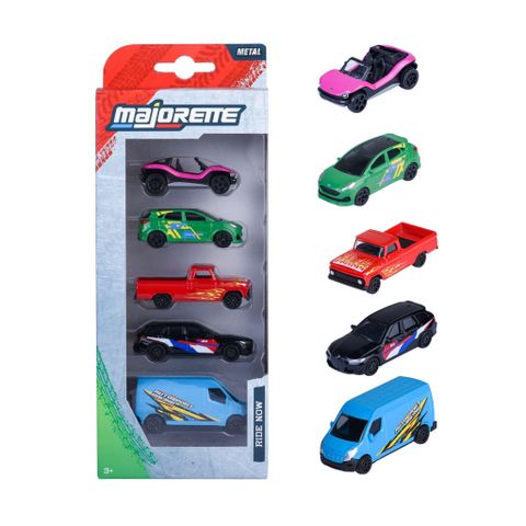 Bộ 5 Đồ Chơi Xe Mô Hình MAJORETTE Street Cars 5 Pieces Set 1:64 Diecast Model Car 8501004000 - Herbie Toys