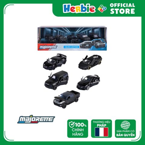 Bộ 5 Đồ Chơi Xe Mô Hình MAJORETTE Black Edition 5 Pieces Giftpack 8502005000 1:64 Diecast - Herbie Toys