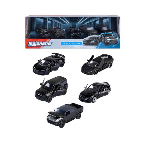 Bộ 5 Đồ Chơi Xe Mô Hình MAJORETTE Black Edition 5 Pieces Giftpack 8502005000 1:64 Diecast - Herbie Toys
