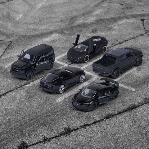 Bộ 5 Đồ Chơi Xe Mô Hình MAJORETTE Black Edition 5 Pieces Giftpack 8502005000 1:64 Diecast - Herbie Toys