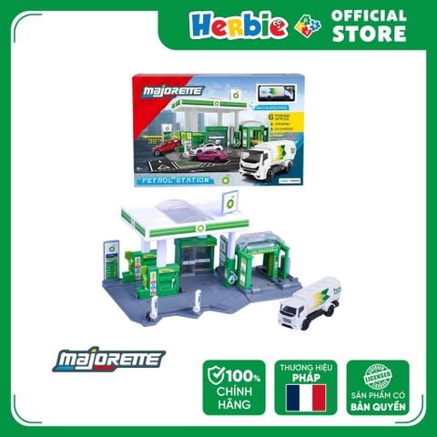 Bộ Đồ Chơi Mô Hình Trạm Xăng MAJORETTE Petrol Station BP + 1 Vehicle 8502006001 1:64 Diecast - Herbie Toys