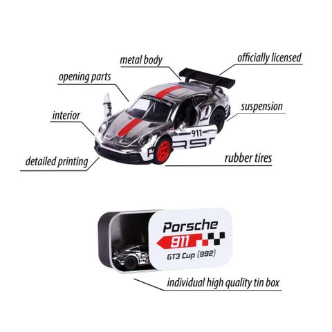 Đồ Chơi Xe Mô Hình MAJORETTE Porsche Deluxe Cars 1:64 Diecast Model Car 8502101001 - Herbie Toys