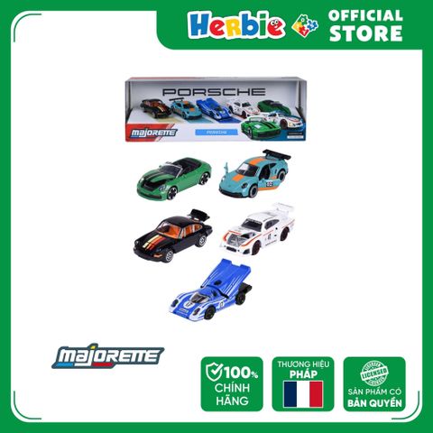 Bộ 5 Đồ Chơi Xe Mô Hình MAJORETTE Porsche 5 Pieces Giftpack 8502105002 1:64 Diecast - Herbie Toys