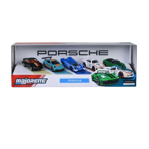 Bộ 5 Đồ Chơi Xe Mô Hình MAJORETTE Porsche 5 Pieces Giftpack 8502105002 1:64 Diecast - Herbie Toys