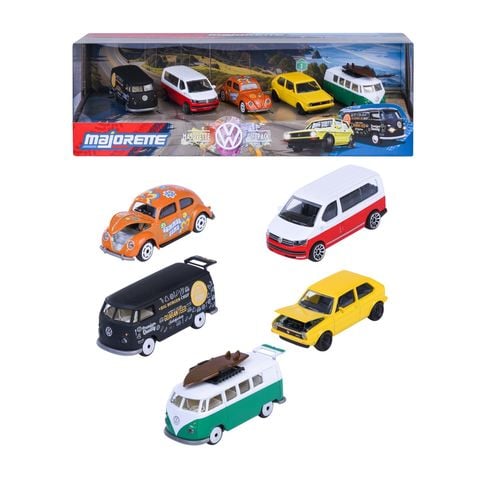 Bộ 5 Đồ Chơi Xe Mô Hình MAJORETTE Volkswagen 5 Pieces Giftpack 8502105006NET - Herbie Toys