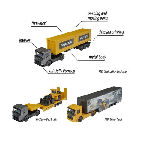 Đồ Chơi Xe Mô Hình MAJORETTE Volvo Construction Transporter 8503103000 Diecast Model - Herbie Toys