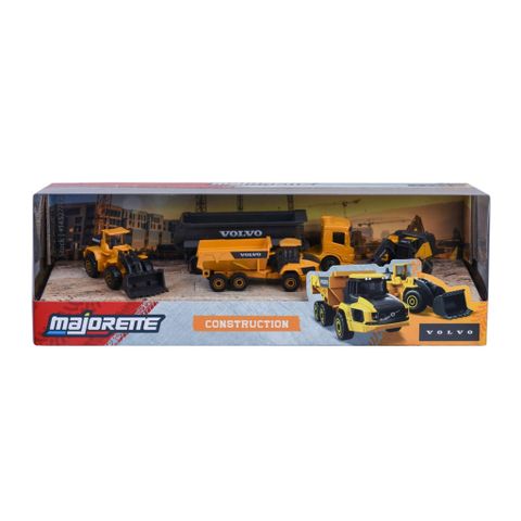 Bộ 4 Đồ Chơi Xe Mô Hình MAJORETTE Volvo Construction 4 Pieces Giftpack 8503105000 1:64 Diecast Model Car - Herbie Toys