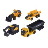 Bộ 4 Đồ Chơi Xe Mô Hình MAJORETTE Volvo Construction 4 Pieces Giftpack 8503105000 1:64 Diecast Model Car - Herbie Toys